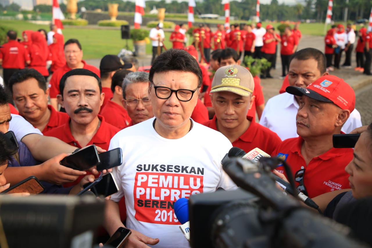 Mendagri Pimpin Apel dan Ikrar ASN Kemendagri dan BNPP Sukseskan Pemilu Serentak 2019