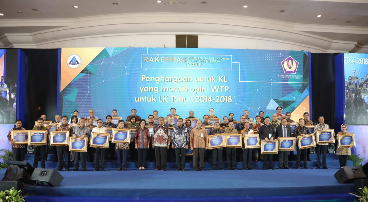 Kemendagri dan BNPP Menerima Penghargaan WTP 5 Tahun Berturut-Turut dari Kemenkeu