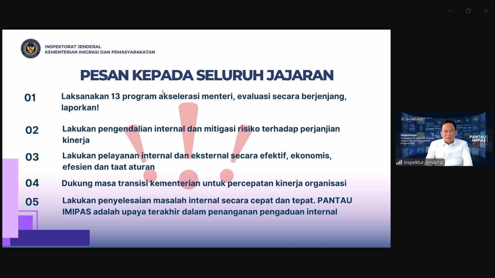 Lapas Palembang Ikuti Sosialisasi PANTAU IMIPAS untuk Tingkatkan Pelayanan Publik