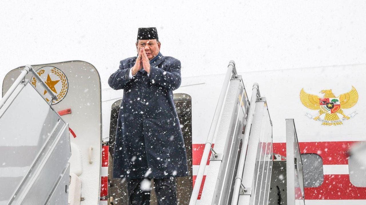 Saat Salju Ankara Mengantar Keberangkatan Presiden Prabowo ke Antalya