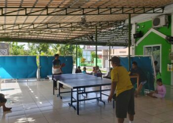 DKM Al Ikhlas VGH 46 Babelan Bekasi Gelar Pertandingan Tenis Meja Antar Jamaah