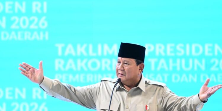 Di Rakornas 2026, Presiden Prabowo Ingatkan Pemimpin Harus Adil, Jujur, dan Berpihak pada Rakyat