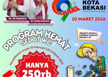 Pemkot Bekasi Berlakukan Pengurangan Tarif Retribusi Layanan Penyedotan Air Limbah Domestik dalam Rangka HUT ke-29 Kota Bekasi