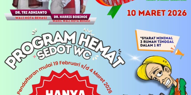 Pemkot Bekasi Berlakukan Pengurangan Tarif Retribusi Layanan Penyedotan Air Limbah Domestik dalam Rangka HUT ke-29 Kota Bekasi