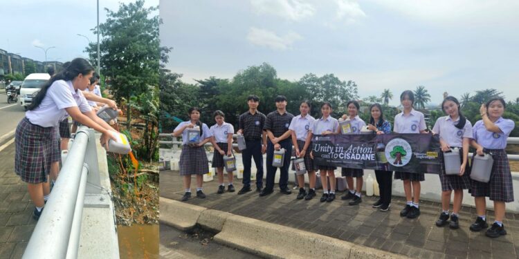 Aksi Lingkungan di Cisadane: Flavor Bliss Alam Sutera dan GEMABUDHI Tuang 7.000 Liter Eco Enzyme