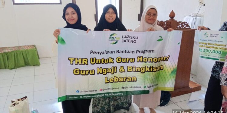 LAZISKU Salurkan Bantuan THR dan Bingkisan Lebaran untuk Guru Honorer dan Guru Ngaji di Semarang