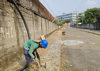 Perumda Tirta Benteng Gerak Cepat Rapikan Bekas Galian Pipa di Kampung Pabuaran