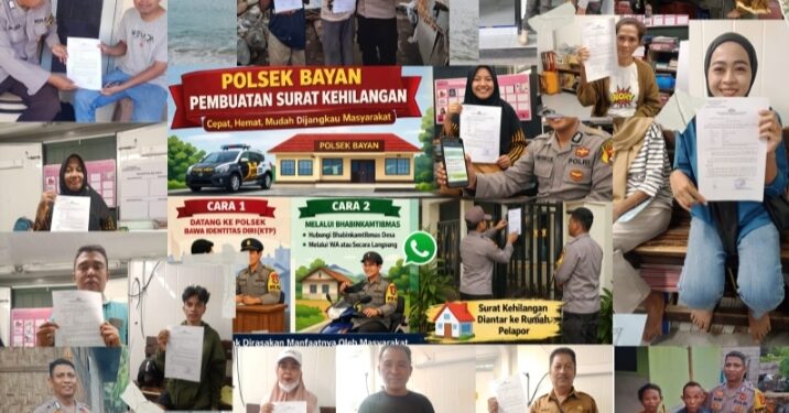 Polsek Bayan Permudah Pengurusan Surat Kehilangan, Layanan Bisa Diakses dari Desa