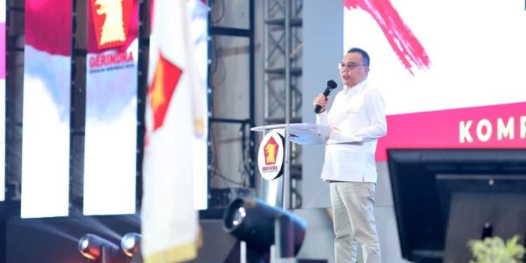 Dasco Tekankan Soliditas Kader Saat Buka Rakerda Gerindra Sulut