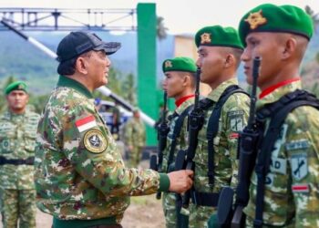 Kunker di Gorontalo Utara, Menhan Dorong Yonif TP 824 Jadi Penggerak Kesejahteraan Rakyat