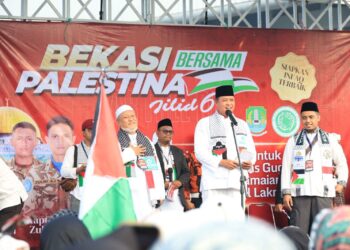 Aksi Solidaritas untuk Palestina, Wali Kota Bekasi :Harus Diiringi Aksi Nyata dan Terukur