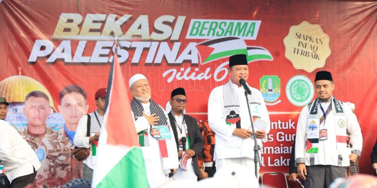 Aksi Solidaritas untuk Palestina, Wali Kota Bekasi :Harus Diiringi Aksi Nyata dan Terukur