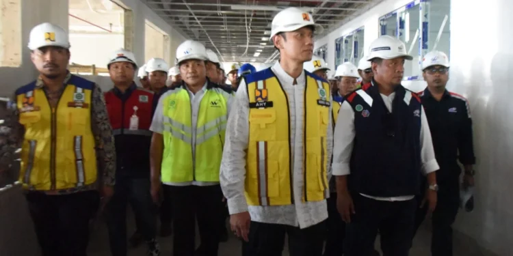AHY Kunjungi Proyek Pembangunan Ponpes Al-Khoziny di Sidoarjo