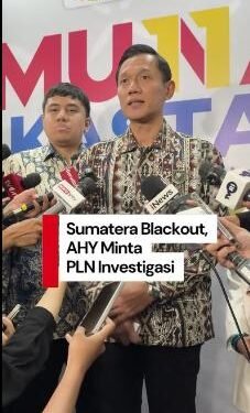Menko AHY soal Listrik Padam di Sejumlah Wilayah Sumatera