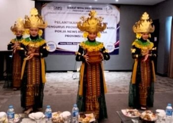 Ketua Umum SMSI Kukuhkan Pokja Newsroom Jaga Desa di Lampung Ikhtiar Menyumbat Kebocoran Dana Desa