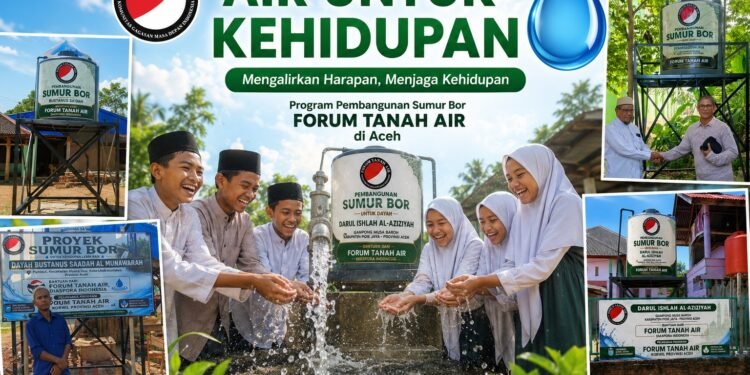 Tetes Kepedulian Diaspora: 5 Sumur Bor FTA Alirkan Harapan di Aceh