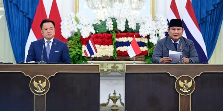 Prabowo dan PM Anutin Sepakati Penguatan Hubungan Indonesia–Thailand