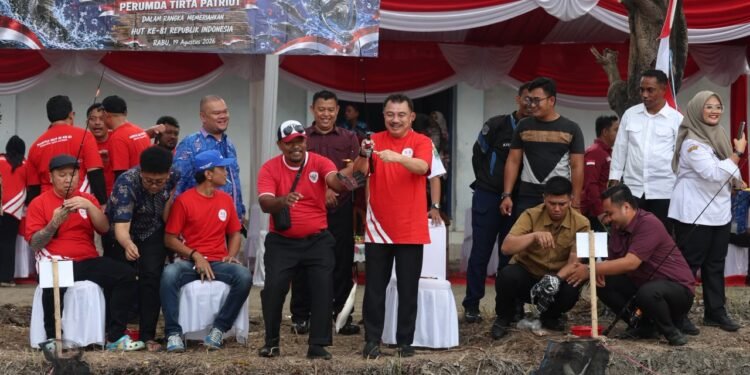 Lomba Mancing Warnai HUT ke-81 RI, Jajaran Perumda Tirta Patriot Bangun Kebersamaan