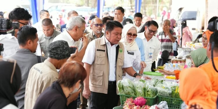 Tinjau Bazar Gerakan Pangan Murah, Herman Deru Pastikan Ketersediaan Pangan Sumsel Aman