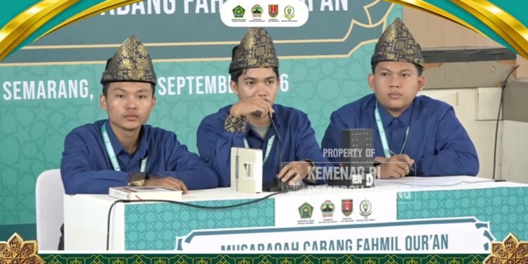 Sumsel Juara 1 Fahmil Qur’an Putra di MTQN ke-31 2026, Kaltim Juara 2