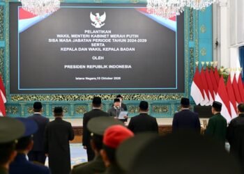 Presiden Prabowo Lantik Kepala BNPB serta Kepala dan Wakil Kepala BPGMN