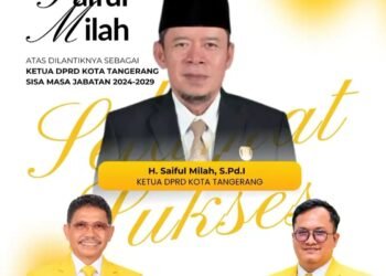 Dzikry Ahmad Al Ghazy Ucapkan Selamat kepada Saiful Milah yang Dilantik Jadi Ketua DPRD Kota Tangerang