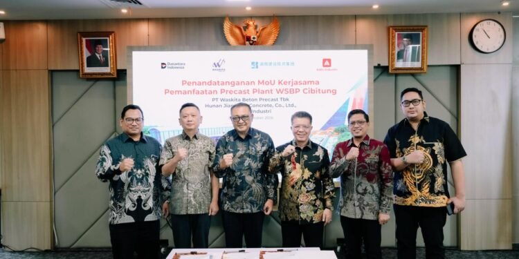 Waskita Beton Precast Gandeng Hunan Jiangong China dan PT Adhi Industri, Optimalkan Aset Precast Plant WSBP Cibitung
